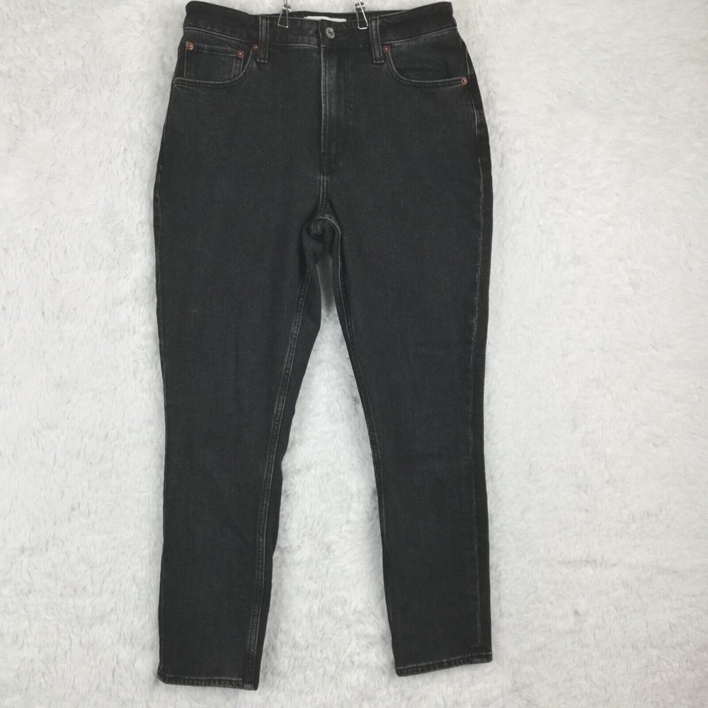 Abercrombie & Fitch Womens Jeans  Skinny High Rise Denim Black Wash Curve Love 6